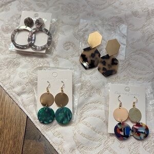 Set of Fashion Jewelry Earrings